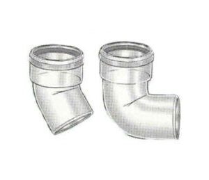 Coude PPTL Ø 125 CHEMILUX SIMPLE PAROI - Coude à 87°