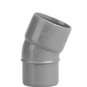 Coude PVC Mâle/Femelle 22° - MF 22°30 100 GN - GRIS