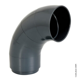 Coude unique pour gouttière Pc80a PVC