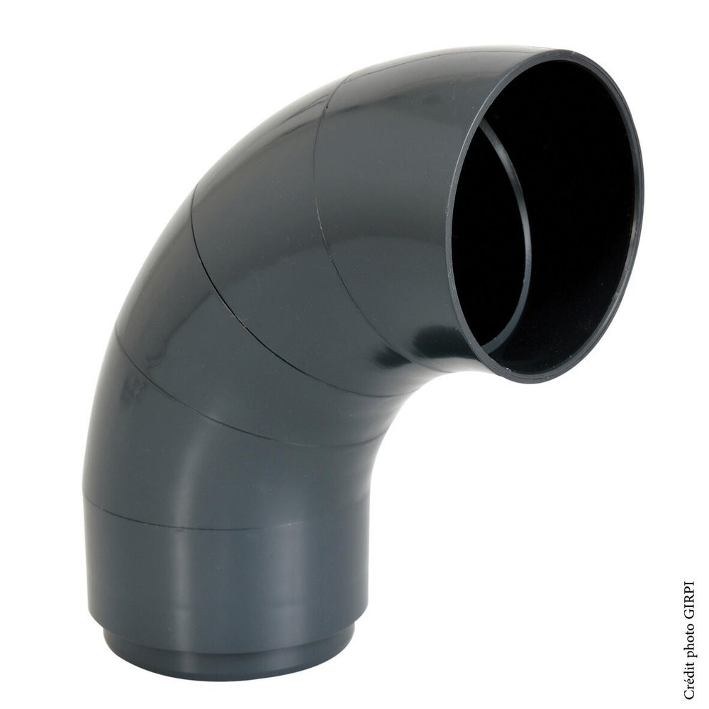 Coude unique pour gouttière Pc80a PVC