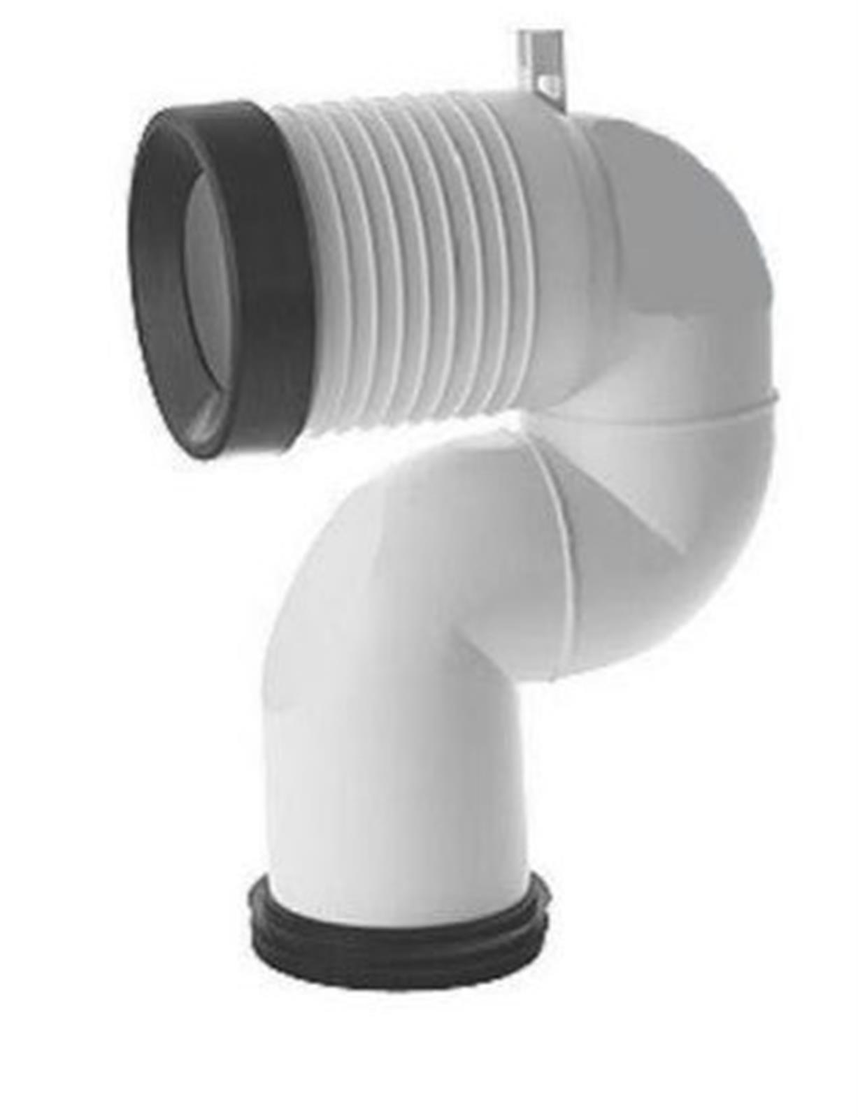 Coude Vario vertical - Sortie verticale - Blanc