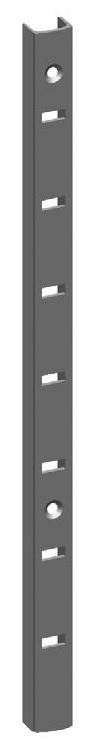 Crémaillère en applique aluminium 2000 x 13 mm MONIN 522450