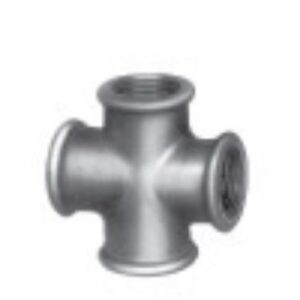 Croix 90 ° Fonte galvanisé FFFF - Diamètre : 1 1/2''
