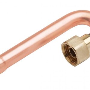 Crosse Gaz - Raccord coudé à 180° - Ecrou : 15x21 - CU Ø ext. : 14