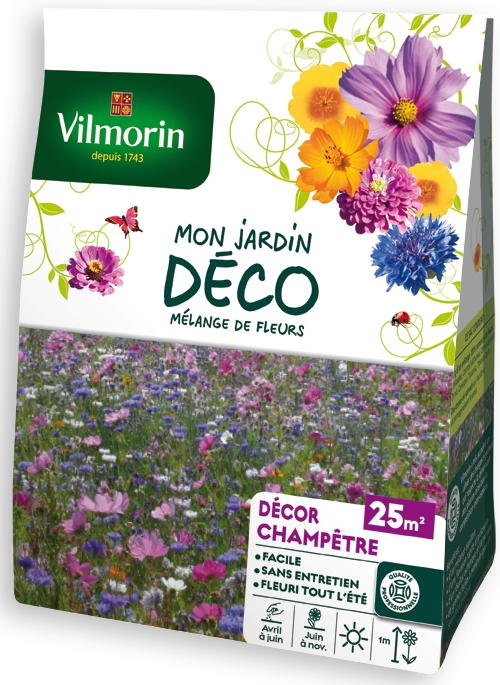 Décor Champêtre - 25 m² - Mélange de fleurs