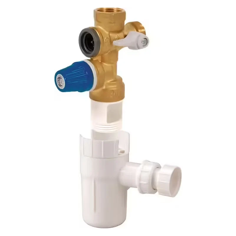 DIPRA Kit Groupe de Sécurité Anticalcaire NF 7 Bars avec Siphon Entonnoir Inox
