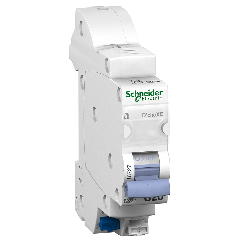 Disjoncteur D’clic DUOLINE XE 1P+N courbe C 230 V 20 A SCHNEIDER ELECTRIC 16727
