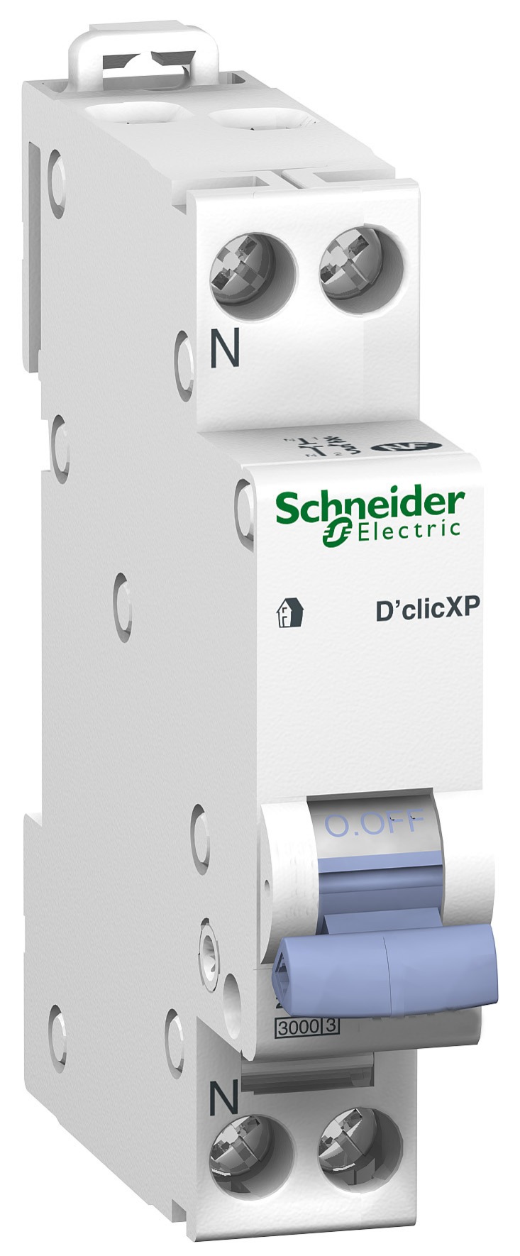 Disjoncteur D’clic DUOLINE XP 1P+N courbe C peignable 2 A SCHNEIDER ELECTRIC 20724
