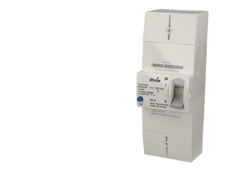 Disjoncteur EDF monophasé sélectif 60A Itron Actaris