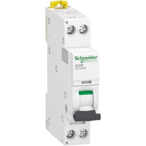 Disjoncteur modulaire ACTI9 iDT40N 1P+N 32 A 6000 A / 10 kA SCHNEIDER ELECTRIC A9P34632