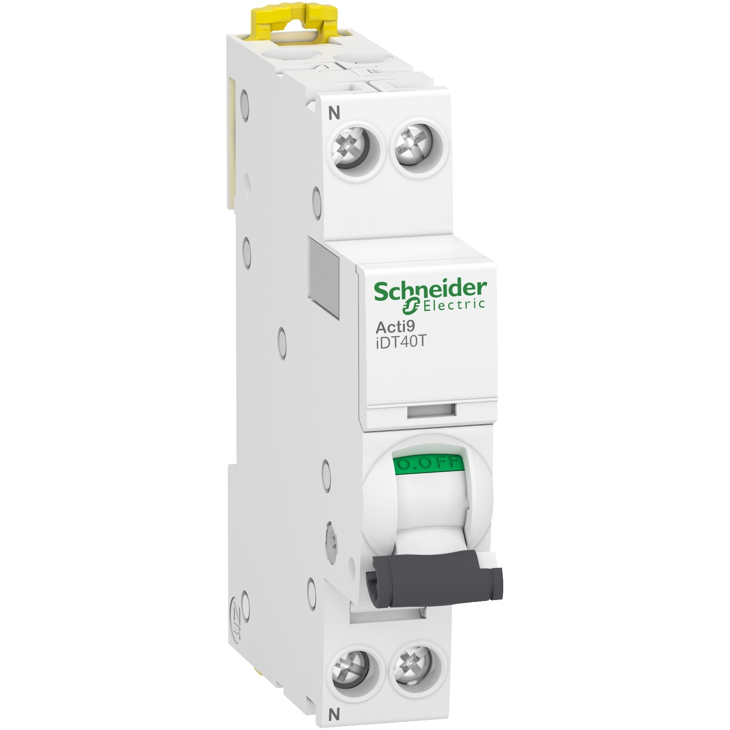 Disjoncteur modulaire ACTI9 IDT40T 1P+N courbe C 4500 A / 6 kA 20 A SCHNEIDER ELECTRIC A9P22620