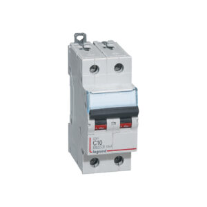 Disjoncteur modulaire bipolaire Legrand DX³ 10A courbe C