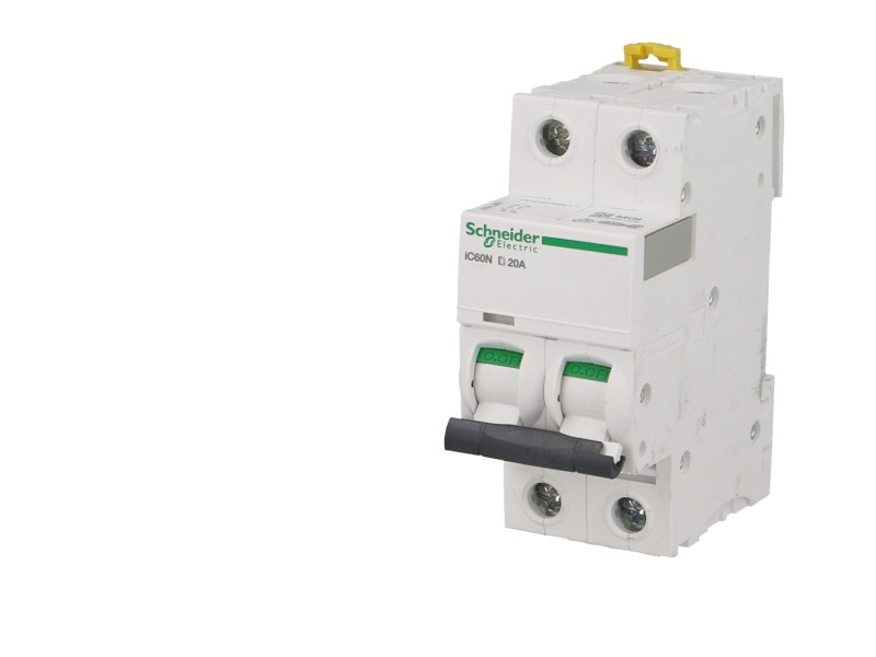Disjoncteur modulaire bipolaire Schneider Acti9 iC60N 2A courbe D