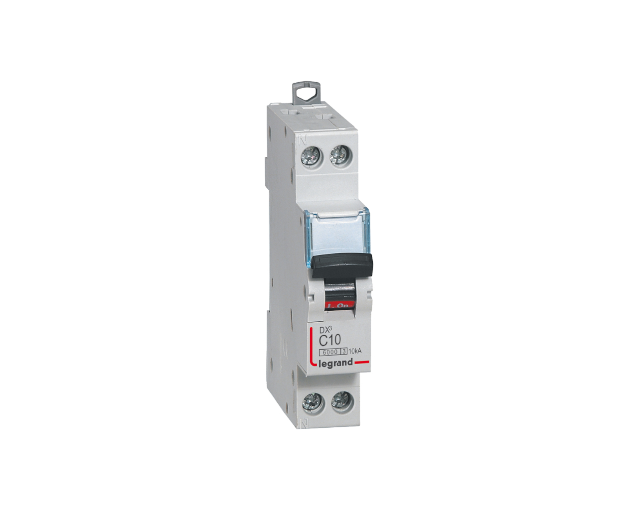 Disjoncteur modulaire phase neutre Legrand DX³ 10A courbe C