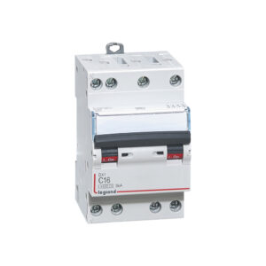 Disjoncteur modulaire tétrapolaire 3 modules Legrand DX³ 16A courbe C