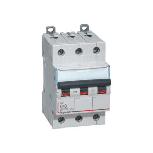 Disjoncteur modulaire tripolaire Legrand DX³ 40A courbe C