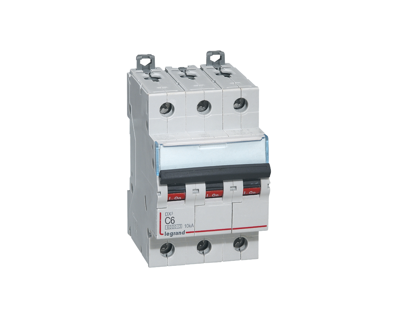 Disjoncteur modulaire tripolaire Legrand DX³ 6A courbe C