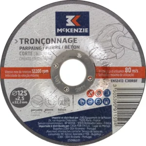 Disque à tronçonner matériaux - d.125x2.5mm