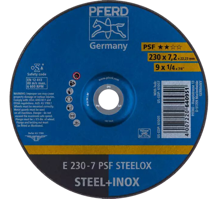 Disques à ébarber PFERD PSF STEELOX - 023640
