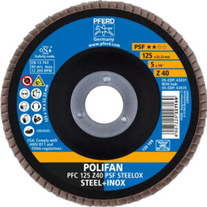 Disques à lamelles PFERD POLIFAN Z PSF STEELOX - 67768115