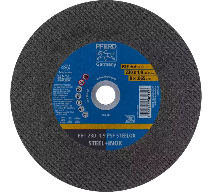 Disques à tronçonner PFERD PSF STEELOX - 61721121