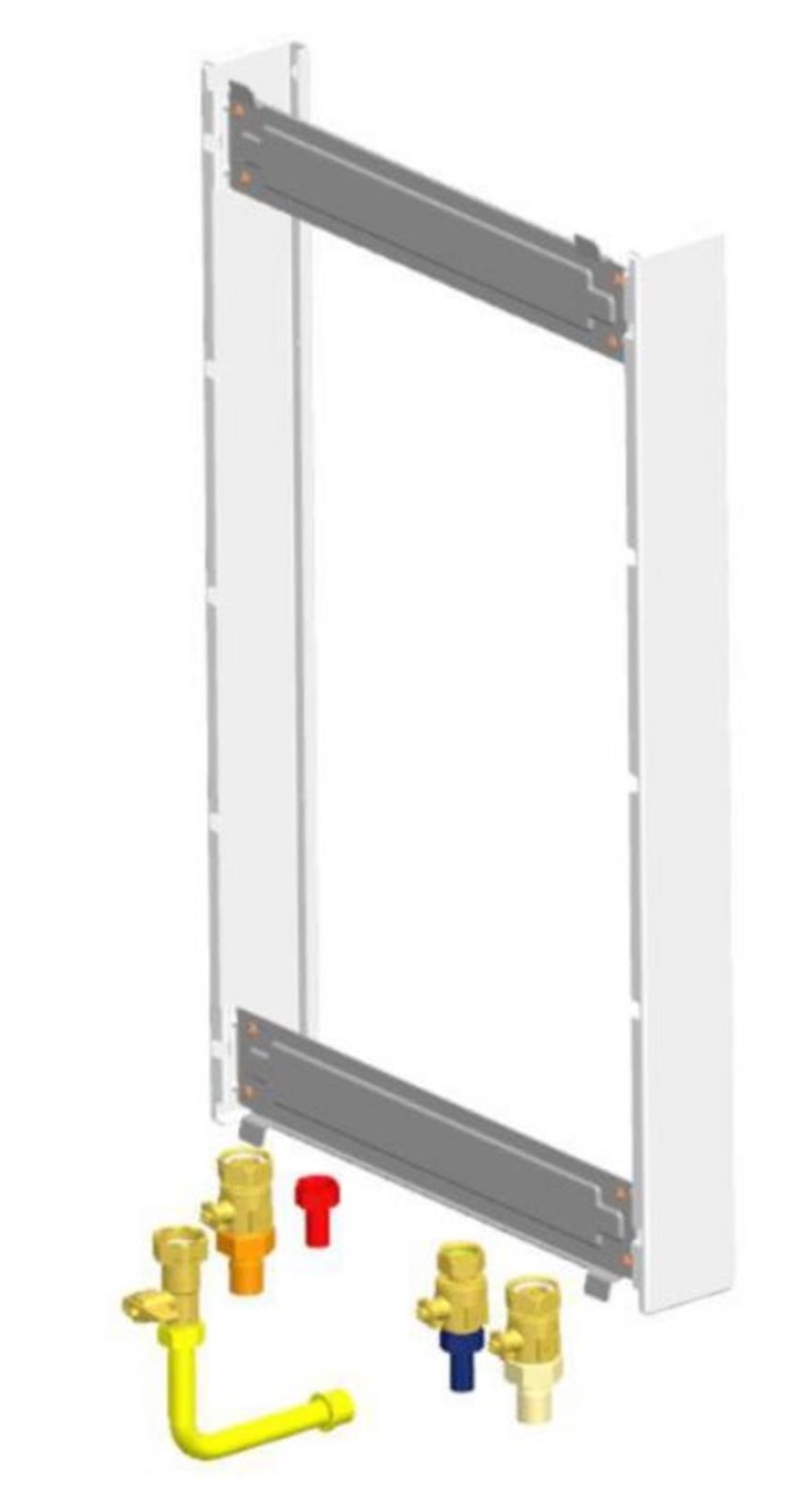 Dosseret pour chaudière xDOS GA - Modèle: 1ère installation - tube à braser - avec écarteur