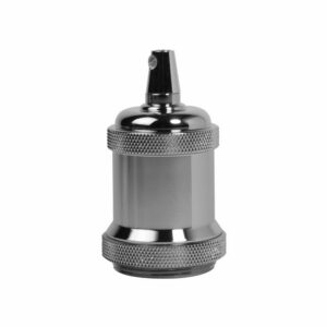 Douille e27 + cache metal nickel d50mm tibelec