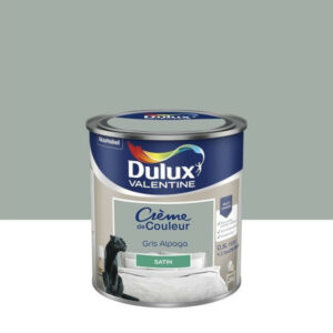 Peinture mur, boiserie crème de couleur DULUX VALENTINE gris alpaga satiné 0.5L