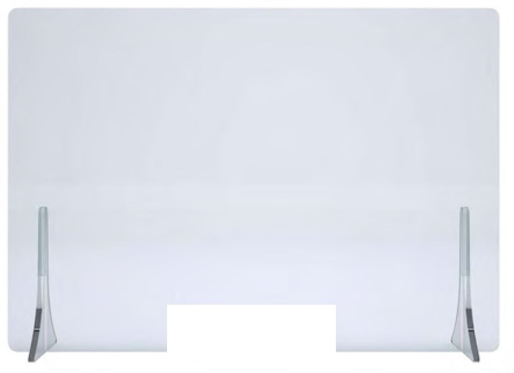Ecran de protection en plexiglass avec pieds 1000 x 600 x 4 mm PLEXI-100