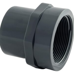 Embout PVC pression Taraudé - Mâle à coller / Femelle à coller / Femelle à visser. - Diamètres 40/32 - Taraudage 33/42