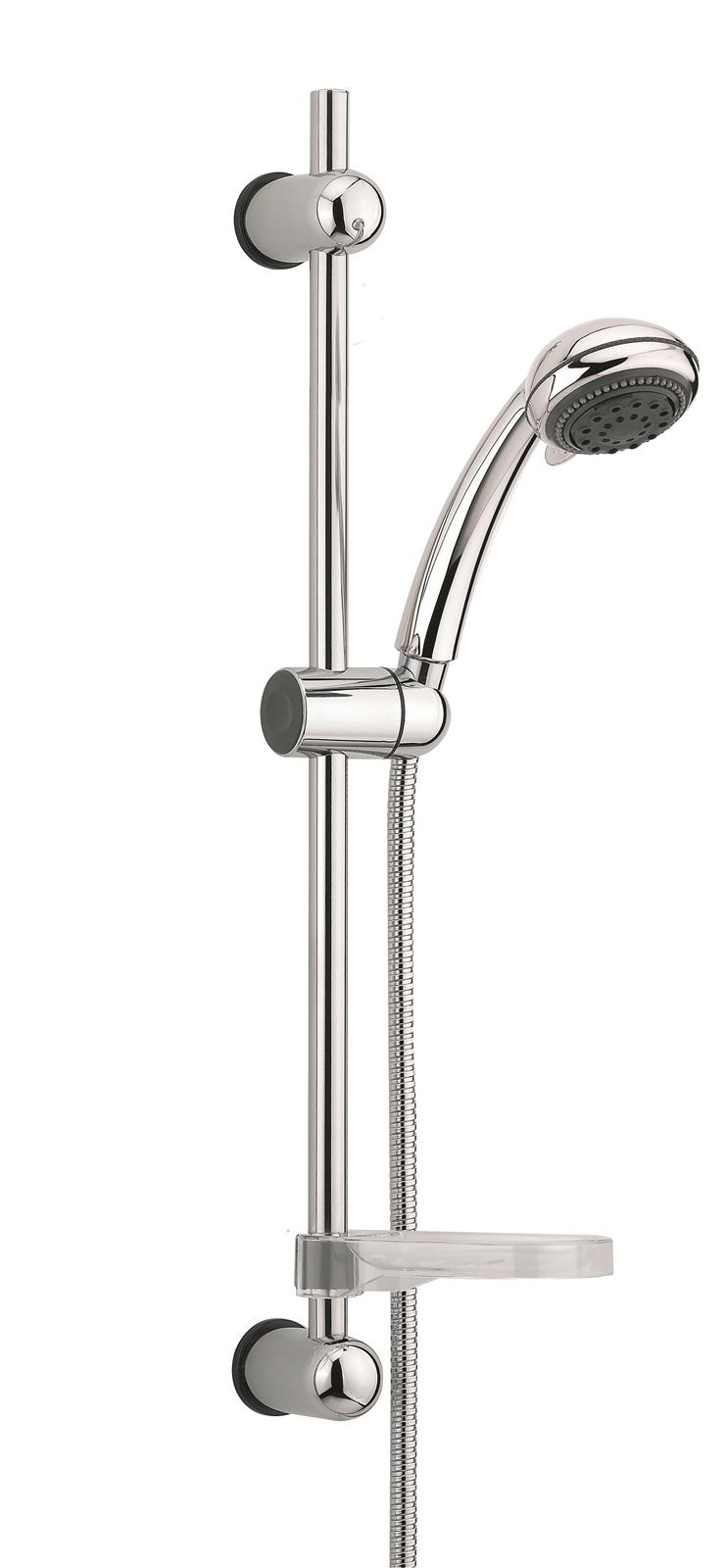 Ensemble de Douche Morgane 3 Jets - Barre 600 mm - Flexible 1,75 m - Chromé