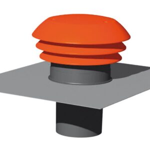 Entrée/Sortie d'air toiture rouge (Ø160 mm) - Diamètre: 160 mm - ROUGE