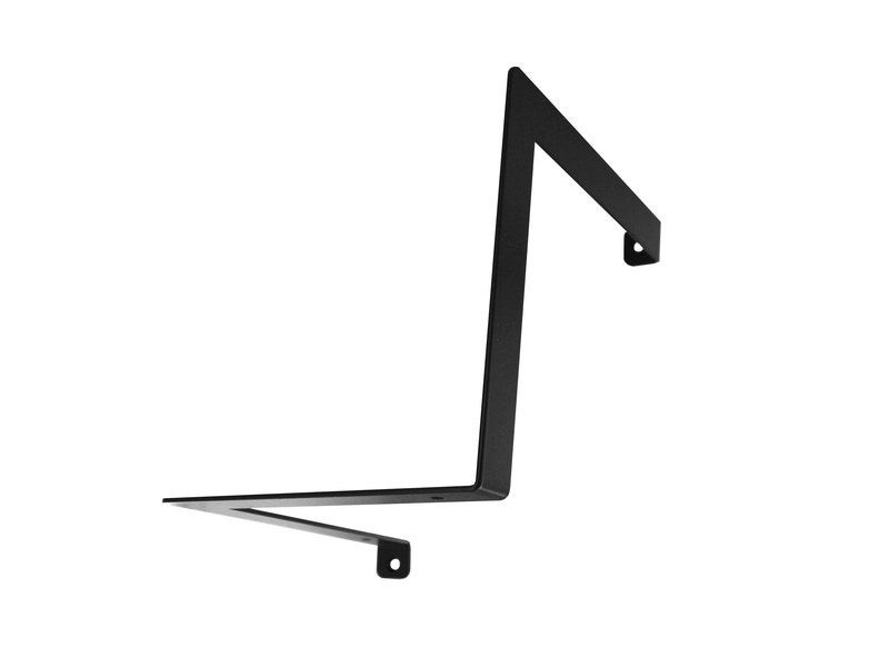 Equerre Parenthèse Acier Epoxy Noir, H.15 x P.15 Ccm