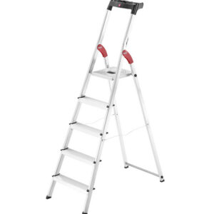 Escabeau Hailo L60 sécurisé pliable - 5 marches - 2.81m - en alu ultra léger