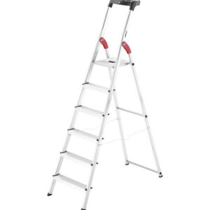 Escabeau Hailo L60 sécurisé pliable - 6 marches - 3.03m - en alu ultra léger