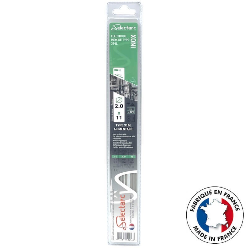 Etui de 11 électrodes Inox 316L 2 x 300 mm SELECTARC 12022S30