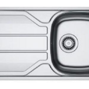 Evier un bac avec égouttoir - FLASH - Coloris: inox