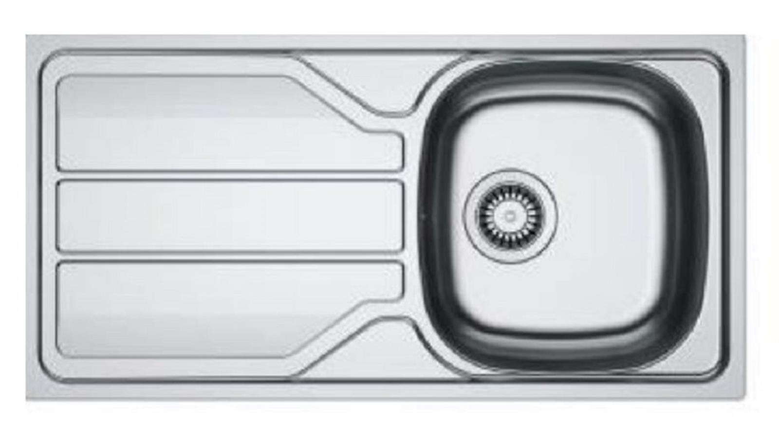 Evier un bac avec égouttoir - FLASH - Coloris: inox