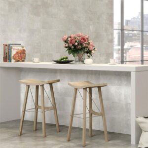 Faience effet béton SELECT 20x60 cm - 20X60 cm - Grey- Lisse