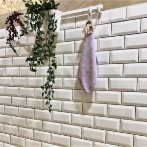 Faïence effet carreau de métro BRANCO 7,5x15 cm - Blanc brillant biseauté