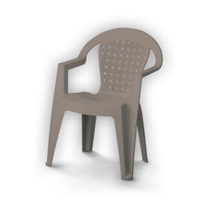 Fauteuil Monobloc Norma Taupe