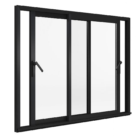 Fenêtre ALU coulissante 2 vantaux 2 rails