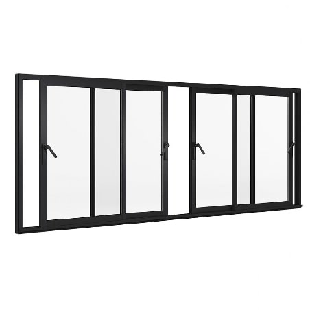 Fenêtre ALU coulissante 4 vantaux 2 rails