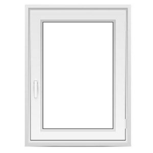 Fenêtre ALU ouvrant caché 1 vantail ouverture à la française avec un latéral fixe de chaque coté
