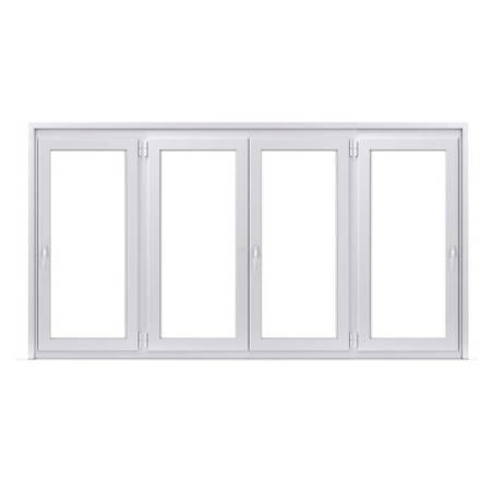 Fenêtre PVC 2 vantaux ouverture à la française avec 1 vantail ouverture à la française de chaque coté