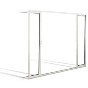 Fenêtre à galandage coulissante en ALU 2 vantaux 2 rails