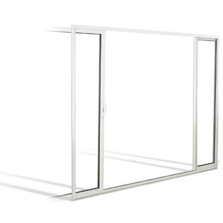 Fenêtre à galandage coulissante en ALU 2 vantaux 2 rails
