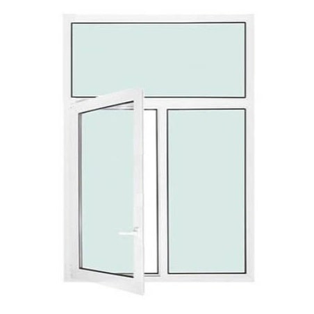 Fenêtre PVC 2 vantaux ouverture à la française avec imposte fixe