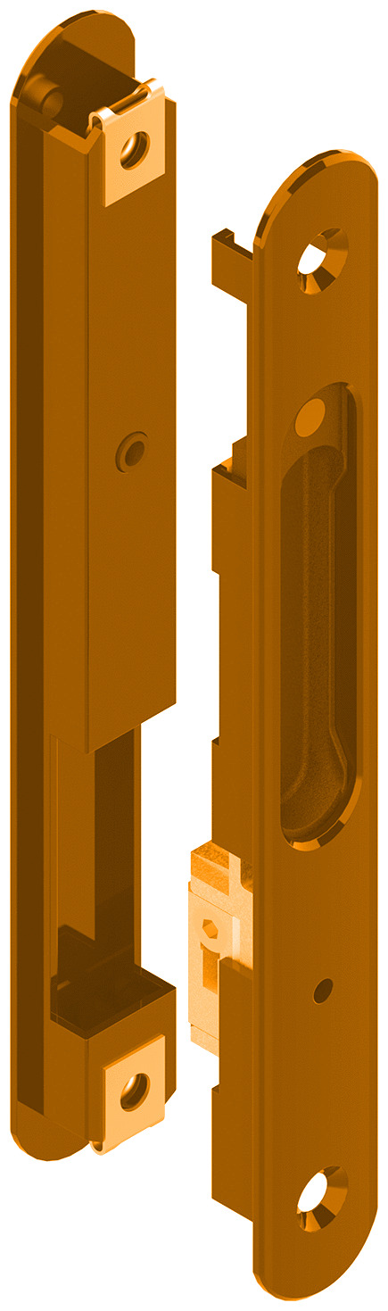 Fermeture encastrée double silène brun 1247 mat LA CROISEE DS DS6795-097