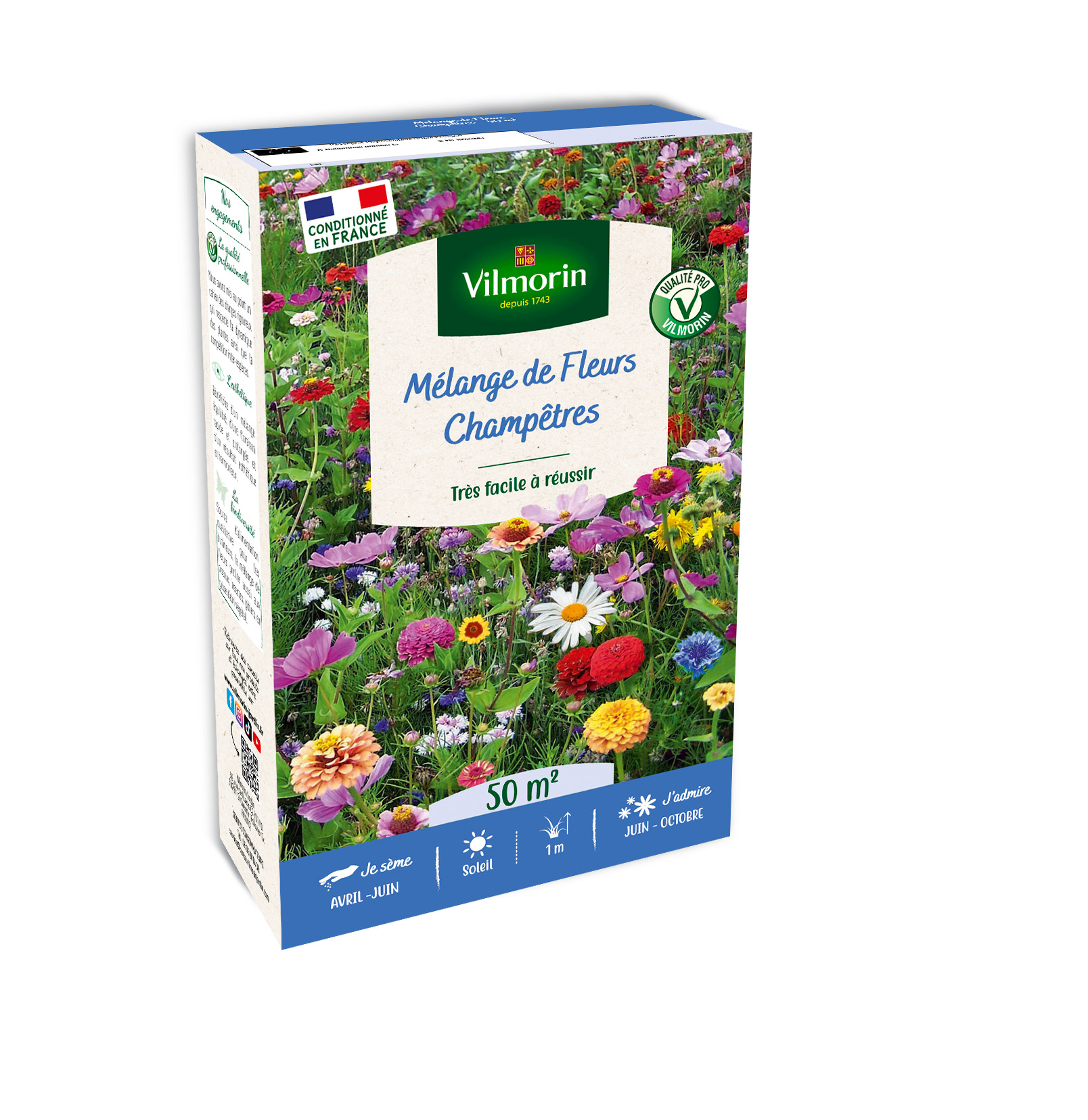Fleurs Champêtres - 50 m² - Mélange de fleurs